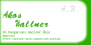 akos wallner business card
